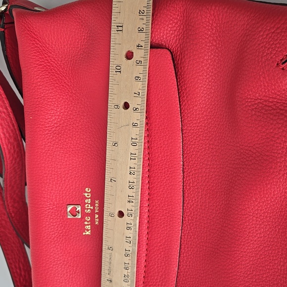 Kate Spade Grant Park Starla Crossbody Bag Coral Pebbled Leather Adjustable - Picture 11 of 11